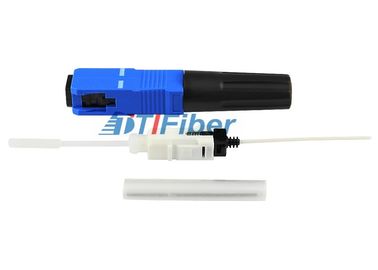 Μπλε συνδετήρες οπτικών ινών συναρμογών FTTH SC/UPC γρήγοροι/συνδετήρες οπτικής ίνας