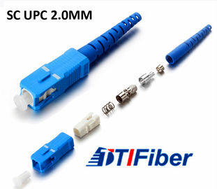 Sc UPC SM συνδετήρων καλωδίων οπτικών ινών πλαστικού υλικού ΚΚ τύπος για το δίκτυο FTTH