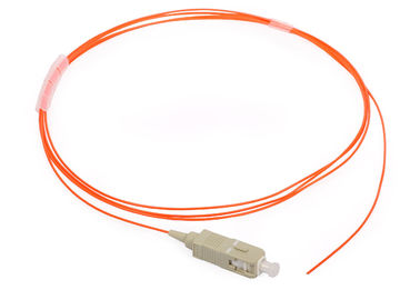 Πολλαπλού τρόπου Sc πλεξίδα ΚΚ ίνα με το UPC Poishing, καλώδιο ινών 0.9mm πορτοκαλί