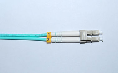 LC/πολλαπλού τρόπου OM3 σκοινί μπαλωμάτων οπτικής ίνας PC Aqua για την επικοινωνία