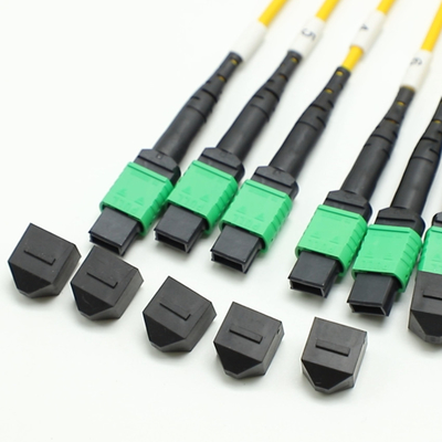 Χαμηλή απώλεια MPO Fanout Cable Μεγάλη ποσότητα πυρήνα 1M 144F SMG657A1 MPO APC σε MPO APC Breakout Fiber Optic Patch Cord