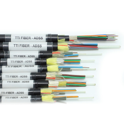FTTH FTTX Εξωτερικό ADSS με μονό κάλυμμα διπλό κάλυμμα 8F 12F 24F 48F Καλώδιο οπτικών ινών