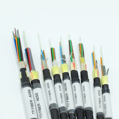 FTTH FTTX Εξωτερικό ADSS με μονό κάλυμμα διπλό κάλυμμα 8F 12F 24F 48F Καλώδιο οπτικών ινών