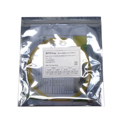 CATV Telecom 3mtrs FC SC APC 9 / 125um Jumper Low Insertion Loss Patch Cable