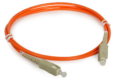 Πολλαπλού τρόπου διπλό σκοινί μπαλωμάτων ινών Sc/FC/LC με το πορτοκαλί καλώδιο χρώματος