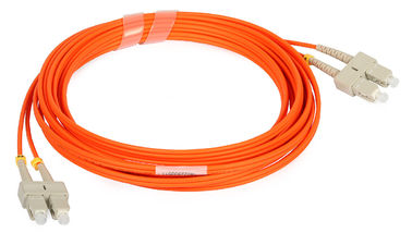 Πορτοκαλιά Aqua δοκιμή σκοινιού μπαλωμάτων οπτικών ινών Sc UPC, σκοινί μπαλωμάτων του τοπικού LAN