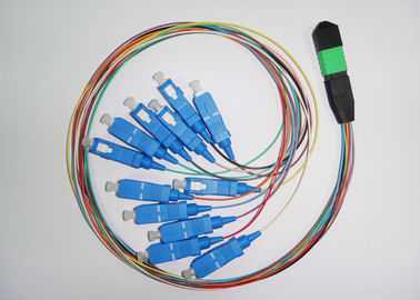 PC μετάδοσης στοιχείων, μονοκατευθυντικό σκοινί μπαλωμάτων οπτικών ινών UPC MPO με το συνδετήρα Sc