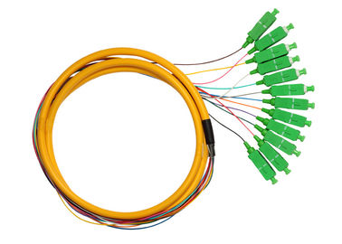 APC Sc UPC πλεξίδα οπτικής ίνας δεσμών, κίτρινη/πορτοκαλιά ενιαία πλεξίδα τρόπου