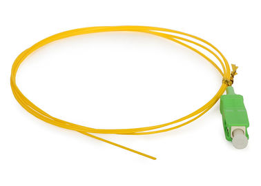 Οπτική APC Sc δικτύων πρόσβασης μονοκατευθυντική πλεξίδα ινών με το κίτρινο καλώδιο οπτικών ινών SM