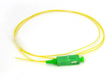 Οπτική APC Sc δικτύων πρόσβασης μονοκατευθυντική πλεξίδα ινών με το κίτρινο καλώδιο οπτικών ινών SM