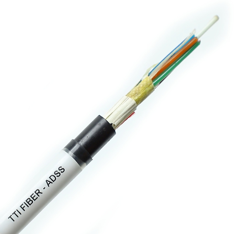 FTTH FTTX Εξωτερικό ADSS με μονό κάλυμμα διπλό κάλυμμα 8F 12F 24F 48F Καλώδιο οπτικών ινών